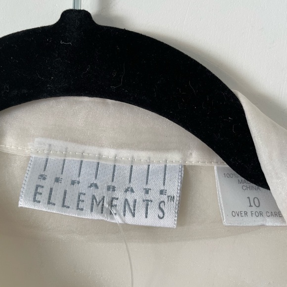 SEPARATE ELLEMENTS see through button down blouse Classy size 10 - Picture 3 of 5